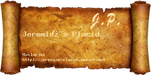 Jeremiás Placid névjegykártya